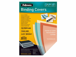 Voorblad Fellowes A4 PP 500micron transparant lijnen 50 stuks