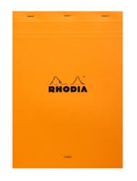 Schrijfblok Rhodia A4 lijn met kantlijn 80 vel 80gr oranje