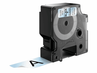 Dymo D1 labeltape 24mmx7m zwart op transparant 53710 artikel afbeelding
