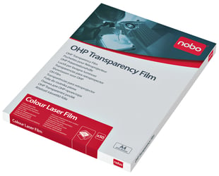 Overheadprojector transparanten Nobo voor kleurenlaserprinters 50 stuks artikel afbeelding