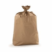 Papieren afvalzakken inhoud 120 l, b x h = 700x950 mm bruin, VE = 100 stuks