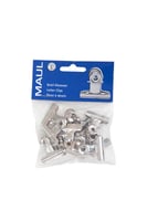 Papierklem MAUL Bulldog 30mm capaciteit 10mm zilver 10 stuks