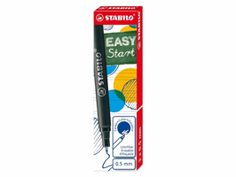 Rollerpenvulling STABILO Easyoriginal medium blauw doosje à 3 stuks