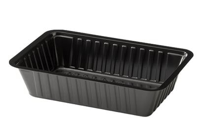 A-Bakje Type A14 189x121x35 PS Zwart Inhoud 600CC. Doosinhoud 1000 St.