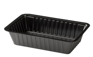 A-Bakje Type A14 189x121x35 PS Zwart Inhoud 600CC. Doosinhoud 1000 St.