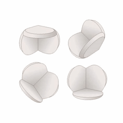 Schuim hoekprofiel 50x50x50mm, dikte 12mm, kleur wit artikel afbeelding