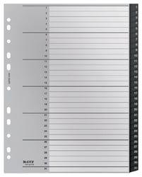 Tabblad Leitz Recycle A4 11-gaats  1-31 extra breed PP artikel afbeelding
