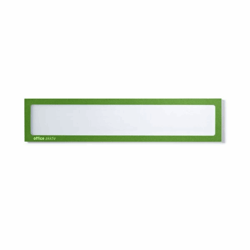 Magnetische infohoes voor titels, A4 liggend / A3 staand, 312x60 mm frame groen, VE = 10 stuks