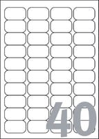 Avery Mini Adresetiket voor Inkjetprinters, 45,7 x 25,4 mm, Wit (pak 1000 stuks)