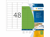 ETIKET HERMA 4369 45.7X21.2MM A4 960ST GROEN artikel afbeelding
