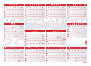 Jaarplankalender 2022 Quantore 48x68cm artikel afbeelding