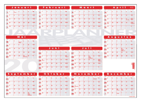 Jaarplankalender 2026 Quantore 48x68cm