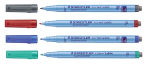 VILTSTIFT STAEDTLER OHP LUMO F 305 CORRECTABLE