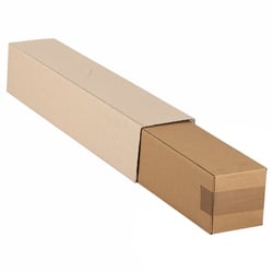 Vierkante koker IEZZY 750x120x120mm bruin, alleen bodem