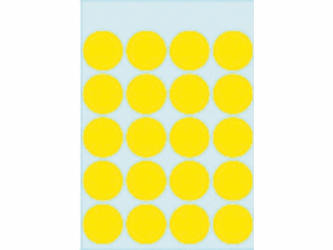 ETIKET HERMA 1884 ROND 19MM 100ST FLUOR GEEL artikel afbeelding