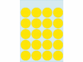 Etiket HERMA 1884 rond 19mm fluor geel 100 stuks