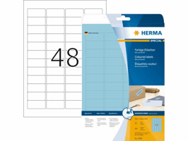Etiket HERMA 4368 45.7x21.2mm verwijderbaar blauw 960 stuks