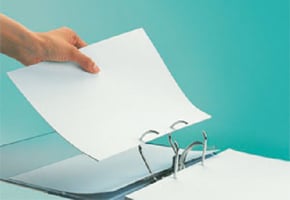 Ordner Leitz A4 dwars 77mm gewolkt zwart
