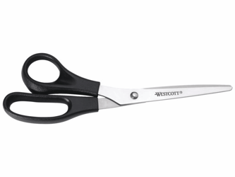 BUREAUSCHAAR WESTCOTT 210MM LINKS RVS KSTOF GRIP [STUK1ST] artikel afbeelding