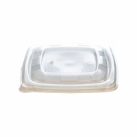 PP deksel voor MENUBAK-500ML/150X150X55MM-BRUIN, kleur bruin