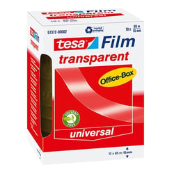 tesa® Plakband, 15 mm x 66 m, asgat 76 mm (pak 10 x 66 meter)