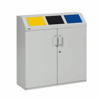 Verzamelstation voor kringloopmateriaal inhoud 3x50 l