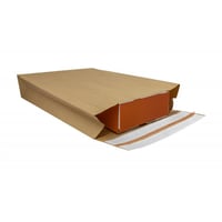 Papieren verzendenvelop E-Green, Bruin, 350x450x120mm, 110 gram met retourstrip