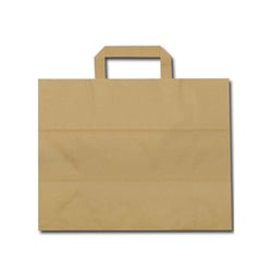 FSC® Kraft papieren blokbodemtas bruin 32+21x33cm