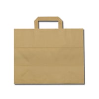 FSC® Kraft papieren blokbodemtas bruin 32+21x33cm