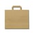 FSC® Kraft papieren blokbodemtas bruin 32+21x33cm