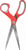 Schaar Scotch 18cm comfort rood blister