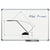Geruit wandbord, wit raster 10x10 / 50x50 mm b x h = 900x600 mm