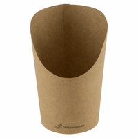 FSC® kraft/PLA coated scoop cup 60mm Ø x 118mm