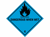 Gevarenetiket A25, 100X100mm blauw opdruk zwart. Klasse 4 Dangerous When Wet artikel afbeelding