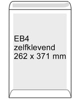 Envelop 262x371mm bordrug P/S wit/pk10