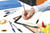 Balpen Bic Cristal medium blauw blister à 5 stuks