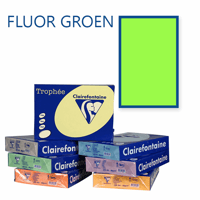 Clairefontaine Trophee kopieerpapier A3 420x297 80 g/m². Kleur: Fluor groen. Artikelcode: 2882 (Doos à 5 Pak à 500 Vel)