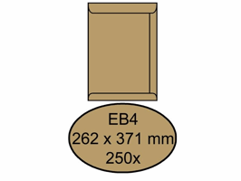 Envelop Quantore akte EB4 262x371mm bruinkraft 250stuks