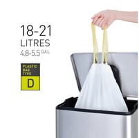 Afvalzak EKO met trekband 18-21 liter type D wit