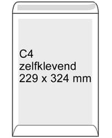 Envelop 229x324mm bordrug P/S wit/ds100