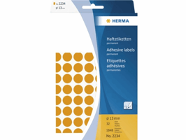 Etiket HERMA 2234 rond 13mm fluor oranje 1848stuks
