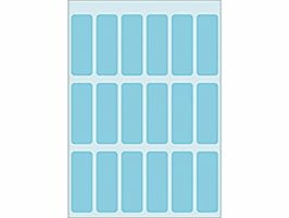Etiket HERMA 3653 12x34mm blauw 90 stuks