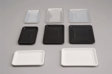 Vleeswarenschaaltjes ruit Wit 100x160x10mm Apet Doosinhoud 4000 St. artikel afbeelding