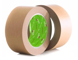 Eco Papieren Tape, 50mm x 50m, Solvent, 125my, bruin