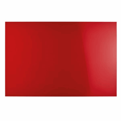 Designbord van glas, magnetisch b x h = 1500x1000 mm kleur intensief rood