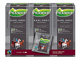 Pickwick Professional Earl Grey Original, theezakjes, doos, 50 g (pak 75 stuks)