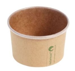 Kraft/PLA foodcontainer 3oz/90ml/75mm Ø x 45mm