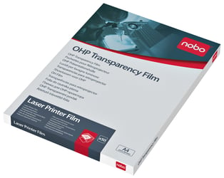 Overheadprojector transparanten Nobo voor laserprinters 50 stuks artikel afbeelding