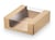 Kraft/PLA gebaksdoosje + venster 110x110x40mm