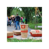 Bamboe karton/PLA milkshakebeker 12oz/360ml SUP